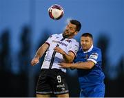 3 September 2021; Patrick Hoban of Dundalk in action against Eddie Nolan of Waterford during the SSE Airtricity League Premier Division match between Waterford and Dundalk at the RSC in Waterford. Photo by Piaras Ó Mídheach/Sportsfile