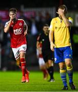 3 September 2021; Billy King of St Patrick's Athletic celebrates after scoring his side's first goal during the SSE Airtricity League Premier Division match between St Patrick's Athletic and Longford Town at Richmond Park in Dublin. Photo by Eóin Noonan/Sportsfile