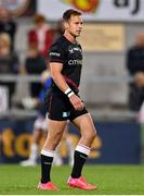 3 September 2021; Ivan van Zyl of Saracens leaves the pitch after being shown a red card during the Pre-Season Friendly match between Ulster and Saracens at Kingspan Stadium in Belfast. Photo by Brendan Moran/Sportsfile