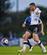 3 September 2021; Sean Murray of Dundalk in action against Cian Kavanagh of Waterford during the SSE Airtricity League Premier Division match between Waterford and Dundalk at the RSC in Waterford. Photo by Piaras Ó Mídheach/Sportsfile
