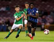 3 September 2021; Tunmise Sobowale of Athlone Town in action against Aaron Bolger of Cork City during the SSE Airtricity League First Division match between Cork City and Athlone Town at Turners Cross in Cork. Photo by Michael P Ryan/Sportsfile