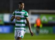 3 September 2021; Aidomo Emakhu of Shamrock Rovers during the SSE Airtricity League Premier Division match between Finn Harps and Shamrock Rovers at Finn Park in Ballybofey, Donegal. Photo by Ben McShane/Sportsfile