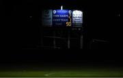 3 September 2021; A general view of the scoreboard after the SSE Airtricity League Premier Division match between Finn Harps and Shamrock Rovers at Finn Park in Ballybofey, Donegal. Photo by Ben McShane/Sportsfile