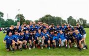 4 September 2021; Leinster players celebrate after the IRFU U18 Men's Clubs Interprovincial Championship Round 3 match between Ulster and Leinster at Newforge in Belfast. Photo by John Dickson/Sportsfile