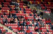 4 September 2021; Spectators in attendance during a challenge match between Munster XV Red and Munster XV Grey at Thomond Park in Limerick. Photo by Brendan Moran/Sportsfile