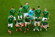 4 September 2021; Republic of Ireland players break from the team photograph before the FIFA World Cup 2022 qualifying group A match between Republic of Ireland and Azerbaijan at the Aviva Stadium in Dublin. Photo by Eóin Noonan/Sportsfile