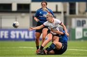 4 September 2021; Toni Macartney of Ulster is tackled by Christy Haney of Leinster during the IRFU Women's Interprovincial Championship Round 2 match between Leinster and Ulster at Energia Park in Dublin. Photo by Harry Murphy/Sportsfile