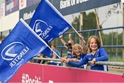 4 September 2021; Callie, aged nine, and Cara Imorie-Browne, aged six before the IRFU Women's Interprovincial Championship Round 2 match between Leinster and Ulster at Energia Park in Dublin. Photo by Harry Murphy/Sportsfile