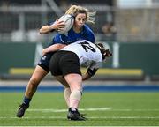 4 September 2021; Aine Donnelly of Leinster is tackled by Kelly McCormill of Ulster during the IRFU Women's Interprovincial Championship Round 2 match between Leinster and Ulster at Energia Park in Dublin. Photo by Piaras Ó Mídheach/Sportsfile