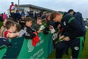 4 September 2021; Kevin O’Brien of Ireland signs autographs following match five of the Dafanews T20 series between Ireland and Zimbabwe at Bready Cricket Club in Magheramason, Tyrone. Photo by Ramsey Cardy/Sportsfile