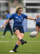 4 September 2021; Aine Donnelly of Leinster kicks a conversion during the IRFU Women's Interprovincial Championship Round 2 match between Leinster and Ulster at Energia Park in Dublin. Photo by Harry Murphy/Sportsfile
