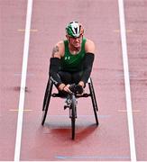 5 September 2021; Patrick Monahan of Ireland crosses the finish line after competing in the Men's T54 Marathon at the Olympic Stadium on day twelve during the Tokyo 2020 Paralympic Games in Tokyo, Japan. Photo by Sam Barnes/Sportsfile