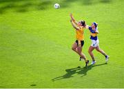 5 September 2021; Michelle Magee of Antrim in action against Sarah Jane Winders of Wicklow during the TG4 All-Ireland Ladies Junior Football Championship Final match between Antrim and Wicklow at Croke Park in Dublin. Photo by Stephen McCarthy/Sportsfile