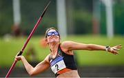 5 September 2021; Jenny Johnston of Clonliffe Harriers AC competing in the F35 javelin during the Irish Life Health National Masters Track and Field Championships at Morton Stadium in Santry, Dublin. Photo by Seb Daly/Sportsfile