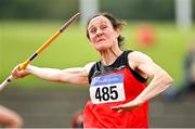 5 September 2021; Niamh McGuire of Rathkenny AC competing in the F50 javelin during the Irish Life Health National Masters Track and Field Championships at Morton Stadium in Santry, Dublin. Photo by Seb Daly/Sportsfile
