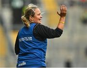 5 September 2021; Westmeath manager Lizzy Kent during the TG4 All-Ireland Ladies Intermediate Football Championship Final match between Westmeath and Wexford at Croke Park in Dublin. Photo by Eóin Noonan/Sportsfile