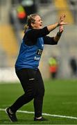 5 September 2021; Westmeath manager Lizzy Kent during the TG4 All-Ireland Ladies Intermediate Football Championship Final match between Westmeath and Wexford at Croke Park in Dublin. Photo by Eóin Noonan/Sportsfile