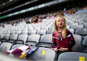 5 September 2021; Westmeath supporter Cara Hickey, from Mullingar, during the TG4 All-Ireland Ladies Intermediate Football Championship Final match between Westmeath and Wexford at Croke Park in Dublin. Photo by Stephen McCarthy/Sportsfile