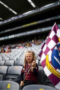 5 September 2021; Westmeath supporter Cara Hickey, from Mullingar, during the TG4 All-Ireland Ladies Intermediate Football Championship Final match between Westmeath and Wexford at Croke Park in Dublin. Photo by Stephen McCarthy/Sportsfile