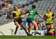 5 September 2021; Ciara Banville of Wexford in action against Lucy Power of Westmeath during the TG4 All-Ireland Ladies Intermediate Football Championship Final match between Westmeath and Wexford at Croke Park in Dublin. Photo by Eóin Noonan/Sportsfile