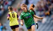 5 September 2021; Sarah Dillon of Westmeath celebrates after scoring her side's third goal during the TG4 All-Ireland Ladies Intermediate Football Championship Final match between Westmeath and Wexford at Croke Park in Dublin. Photo by Stephen McCarthy/Sportsfile
