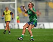 5 September 2021; Leona Archibold of Westmeath celebrates after the TG4 All-Ireland Ladies Intermediate Football Championship Final match between Westmeath and Wexford at Croke Park in Dublin. Photo by Eóin Noonan/Sportsfile