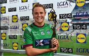 5 September 2021; Sarah Dillon of Westmeath with her Player of the Match trophy after the TG4 All-Ireland Ladies Intermediate Football Championship Final match between Westmeath and Wexford at Croke Park in Dublin. Photo by Brendan Moran/Sportsfile