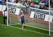 5 September 2021; Dublin goalkeeper Ciara Trant is beaten for Meath's first goal during the TG4 All-Ireland Ladies Senior Football Championship Final match between Dublin and Meath at Croke Park in Dublin. Photo by Stephen McCarthy/Sportsfile