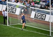 5 September 2021; Dublin goalkeeper Ciara Trant is beaten for Meath's first goal during the TG4 All-Ireland Ladies Senior Football Championship Final match between Dublin and Meath at Croke Park in Dublin. Photo by Stephen McCarthy/Sportsfile