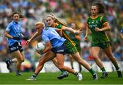 5 September 2021; Carla Rowe of Dublin in action against Orlagh Lally of Meath during the TG4 All-Ireland Ladies Senior Football Championship Final match between Dublin and Meath at Croke Park in Dublin. Photo by Eóin Noonan/Sportsfile