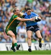 5 September 2021; Lyndsey Davey of Dublin in action against Orlagh Lally of Meath during the TG4 All-Ireland Ladies Senior Football Championship Final match between Dublin and Meath at Croke Park in Dublin. Photo by Eóin Noonan/Sportsfile