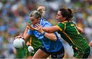 5 September 2021; Jennifer Dunne of Dublin in action against Shauna Ennis of Meath during the TG4 All-Ireland Ladies Senior Football Championship Final match between Dublin and Meath at Croke Park in Dublin. Photo by Eóin Noonan/Sportsfile