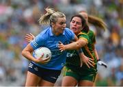 5 September 2021; Jennifer Dunne of Dublin in action against Shauna Ennis of Meath during the TG4 All-Ireland Ladies Senior Football Championship Final match between Dublin and Meath at Croke Park in Dublin. Photo by Eóin Noonan/Sportsfile