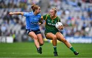 5 September 2021; Vikki Wall of Meath in action against Lauren Magee of Dublin during the TG4 All-Ireland Ladies Senior Football Championship Final match between Dublin and Meath at Croke Park in Dublin. Photo by Eóin Noonan/Sportsfile