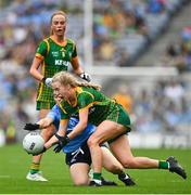 5 September 2021; Stacey Grimes of Meath in action against Lyndsey Davey of Dublin during the TG4 All-Ireland Ladies Senior Football Championship Final match between Dublin and Meath at Croke Park in Dublin. Photo by Eóin Noonan/Sportsfile