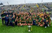 5 September 2021; The Meath team celebrates after the TG4 All-Ireland Ladies Senior Football Championship Final match between Dublin and Meath at Croke Park in Dublin. Photo by Brendan Moran/Sportsfile