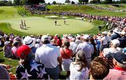5 September 2021; A general view of the gallery on the 17th green during the morning foursomes match between Anna Nordqvist and Matilda Castren of Team Europe and Lizette Salas and Jennifer Kupcho of Team USA on day two of the Solheim Cup at the Inverness Club in Toledo, Ohio, USA. Photo by Brian Spurlock/Sportsfile