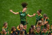 5 September 2021; Emma Duggan and Meath team-mates celebrate following the TG4 All-Ireland Ladies Senior Football Championship Final match between Dublin and Meath at Croke Park in Dublin. Photo by Stephen McCarthy/Sportsfile