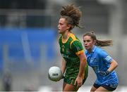 5 September 2021; Emma Duggan of Meath in action against Kate Sullivan of Dublin during the TG4 All-Ireland Ladies Senior Football Championship Final match between Dublin and Meath at Croke Park in Dublin. Photo by Piaras Ó Mídheach/Sportsfile