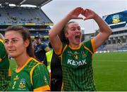 5 September 2021; Emma Duggan of Meath celebrates after her side's victory in the TG4 All-Ireland Ladies Senior Football Championship Final match between Dublin and Meath at Croke Park in Dublin. Photo by Piaras Ó Mídheach/Sportsfile