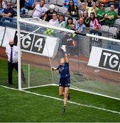5 September 2021; Dublin goalkeeper Ciara Trant is beaten for Meath's goal during the TG4 All-Ireland Ladies Senior Football Championship Final match between Dublin and Meath at Croke Park in Dublin. Photo by Stephen McCarthy/Sportsfile