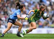 5 September 2021; Aoibhín Cleary of Meath in action against Niamh Collins of Dublin during the TG4 All-Ireland Ladies Senior Football Championship Final match between Dublin and Meath at Croke Park in Dublin. Photo by Piaras Ó Mídheach/Sportsfile