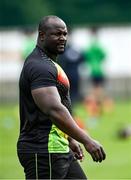 6 September 2021; Zimbabwe XI fitness and conditioning trainer Walter Karimanzira during the one day match between Ireland Wolves and Zimbabwe XI at Belmont Park in Belfast. Photo by Piaras Ó Mídheach/Sportsfile