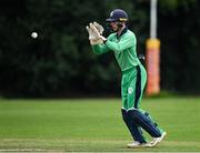 6 September 2021; Lorcan Tucker of Ireland Wolves during the one day match between Ireland Wolves and Zimbabwe XI at Belmont Park in Belfast. Photo by Piaras Ó Mídheach/Sportsfile