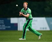 6 September 2021; Aaron Cawley of Ireland Wolves during the one day match between Ireland Wolves and Zimbabwe XI at Belmont Park in Belfast. Photo by Piaras Ó Mídheach/Sportsfile