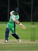 6 September 2021; William Porterfield of Ireland Wolves bats during the one day match between Ireland Wolves and Zimbabwe XI at Belmont Park in Belfast. Photo by Piaras Ó Mídheach/Sportsfile