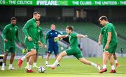 6 September 2021; Shane Duffy, left, and Harry Arter during a Republic of Ireland training session at Aviva Stadium in Dublin. Photo by Stephen McCarthy/Sportsfile