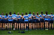 5 September 2021; Dublin players have their team photograph taken before the TG4 All-Ireland Ladies Senior Football Championship Final match between Dublin and Meath at Croke Park in Dublin. Photo by Stephen McCarthy/Sportsfile
