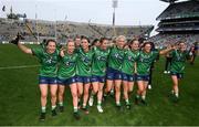 5 September 2021; Westmeath players celebrate following the TG4 All-Ireland Ladies Intermediate Football Championship Final match between Westmeath and Wexford at Croke Park in Dublin. Photo by Stephen McCarthy/Sportsfile