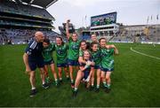 5 September 2021; Westmeath players celebrate following the TG4 All-Ireland Ladies Intermediate Football Championship Final match between Westmeath and Wexford at Croke Park in Dublin. Photo by Stephen McCarthy/Sportsfile